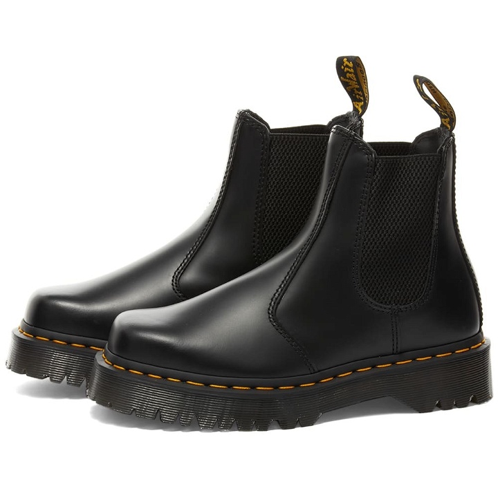 Photo: Dr. Martens 2976 Bex Squared Chelsea Boot in Black Polished Smooth