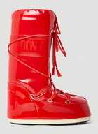 Icon Vinyl Snow Boots in Red