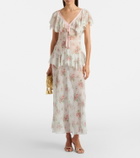Dôen Amelisse floral silk georgette maxi dress