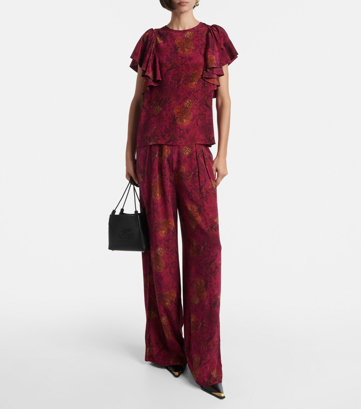 Ulla Johnson Lena floral silk crêpe de chine top