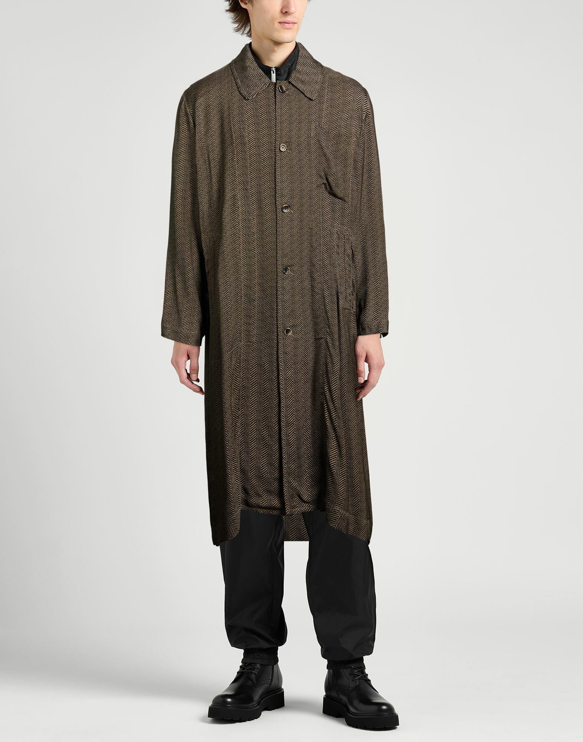 Uma Wang Mens Overcoat & Trench Coat in Black