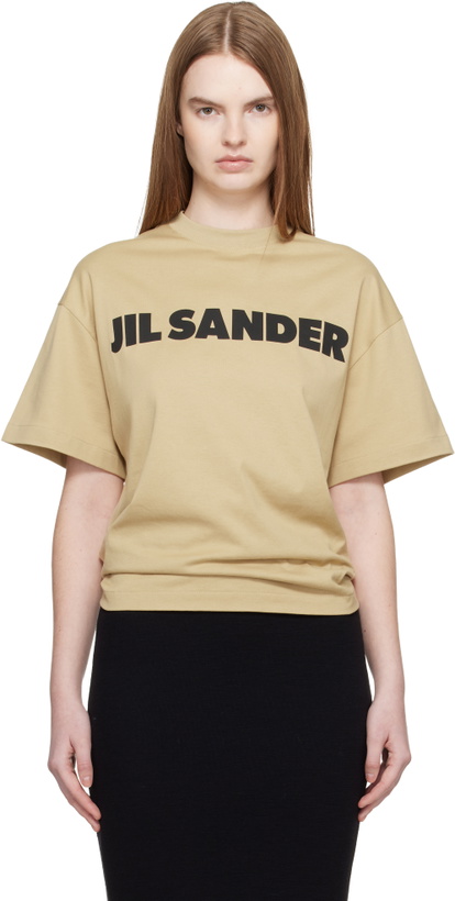 Photo: Jil Sander Beige Logo T-shirt