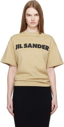 Jil Sander Beige Logo T-shirt