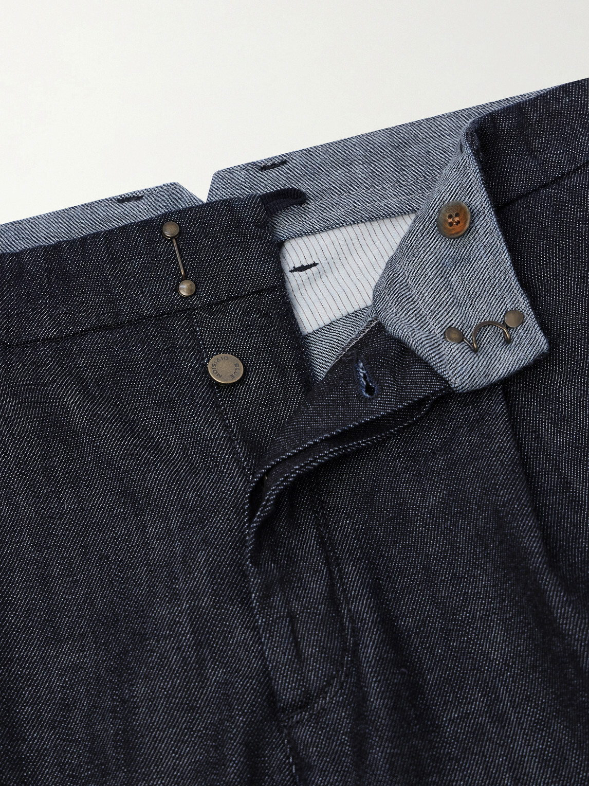 Slowear - Straight-Leg Pleated Jeans - Blue