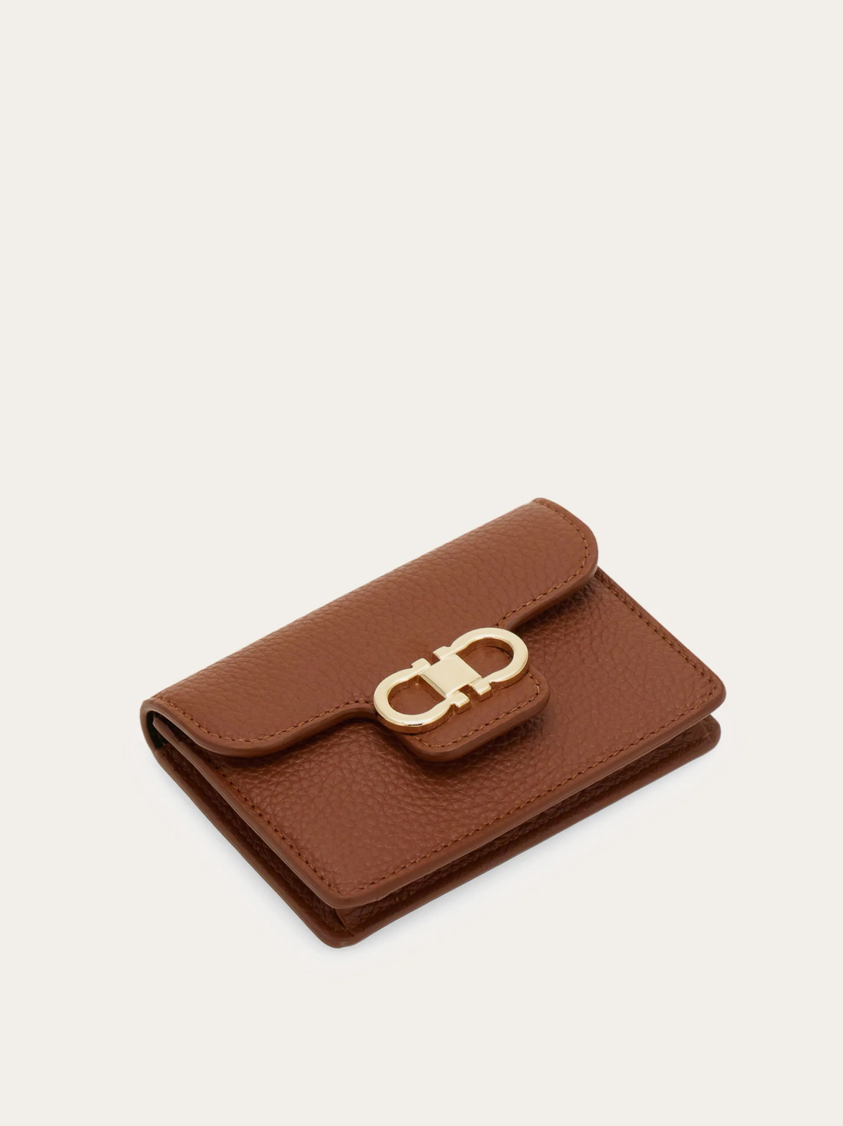 Ferragamo Womens Gancini key holder in Brown