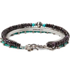 Peyote Bird - Set of Three Sterling Silver, Turquoise and Sugilite Bracelets - Blue