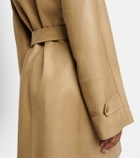 The Row Amaya belted leather car coat