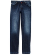 KITON - Slim-Fit Tapered Stretch-Denim Jeans - Blue - UK/US 32