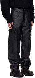 ALTU Black Paneled Leather Pants