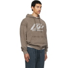 Off-White Brown 'OW' Racing Skate Hoodie