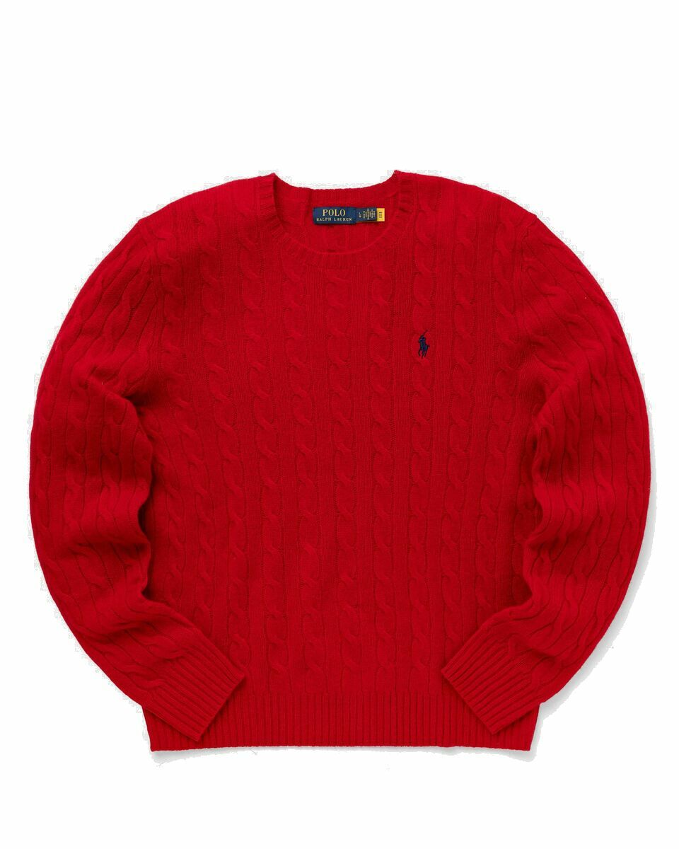 Photo: Polo Ralph Lauren Lscablecnpp L/S Pullover Red - Mens - Pullovers