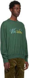 We11done Green Cursive Sweatshirt