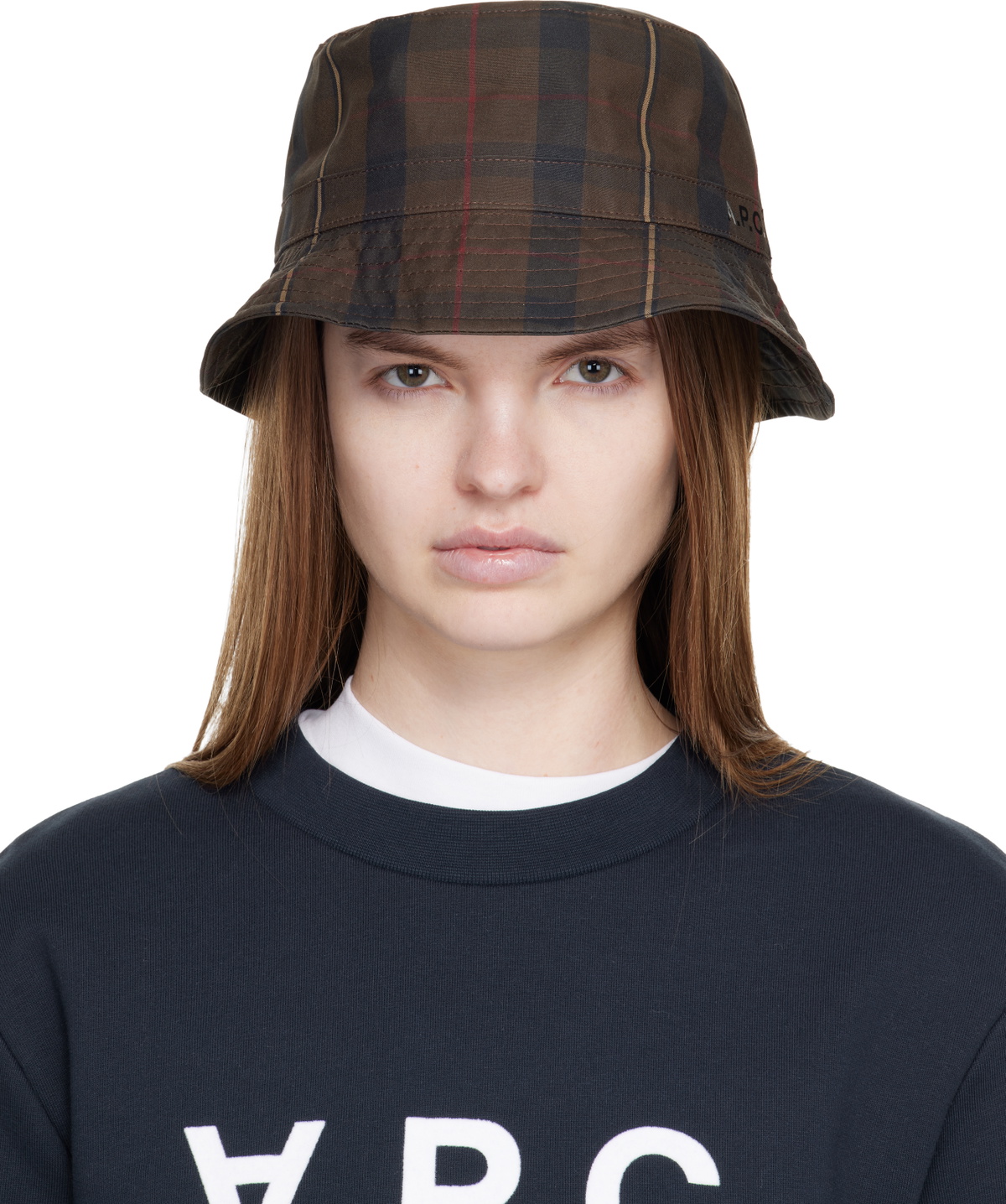 A.P.C. Brown Mark Bucket Hat
