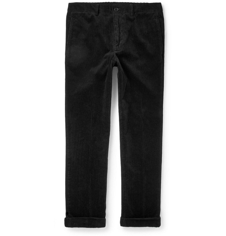 Photo: Aspesi - Cotton-Corduroy Trousers - Men - Black