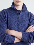 Altea - Wool and Cashmere-Blend Half-Zip Sweater - Blue