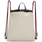 Gucci White Small Logo Drawstring Backpack