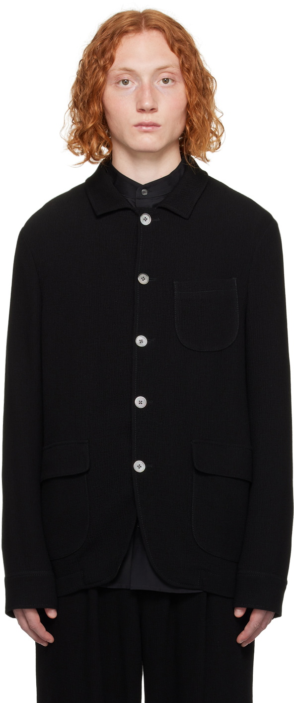 Emporio Armani Black Patch Pocket Blazer