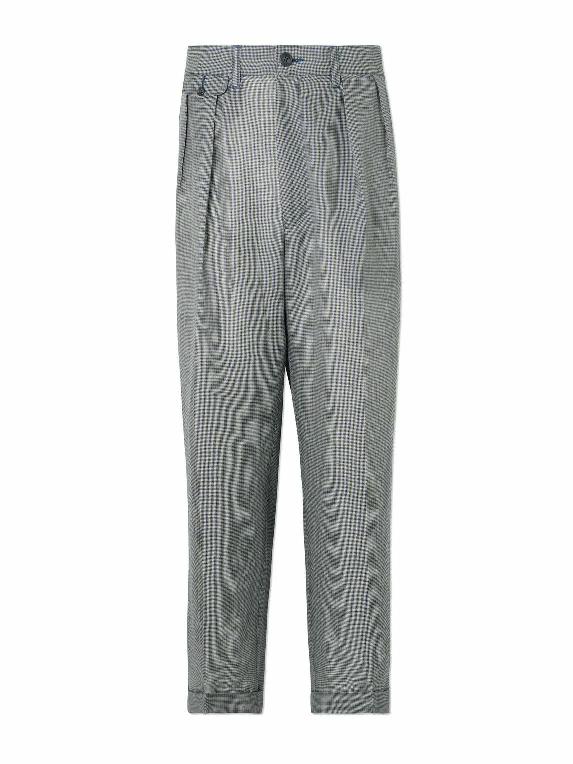 Beams Plus Men's 2 Pleat Corduroy Pant in Charcoal Grey