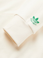 ADIDAS ORIGINALS - Stan Smith Printed Organic Loopback Cotton-Jersey Hoodie - Neutrals