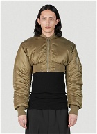 VTMNTS - Cropped Bomber Jacket in Green