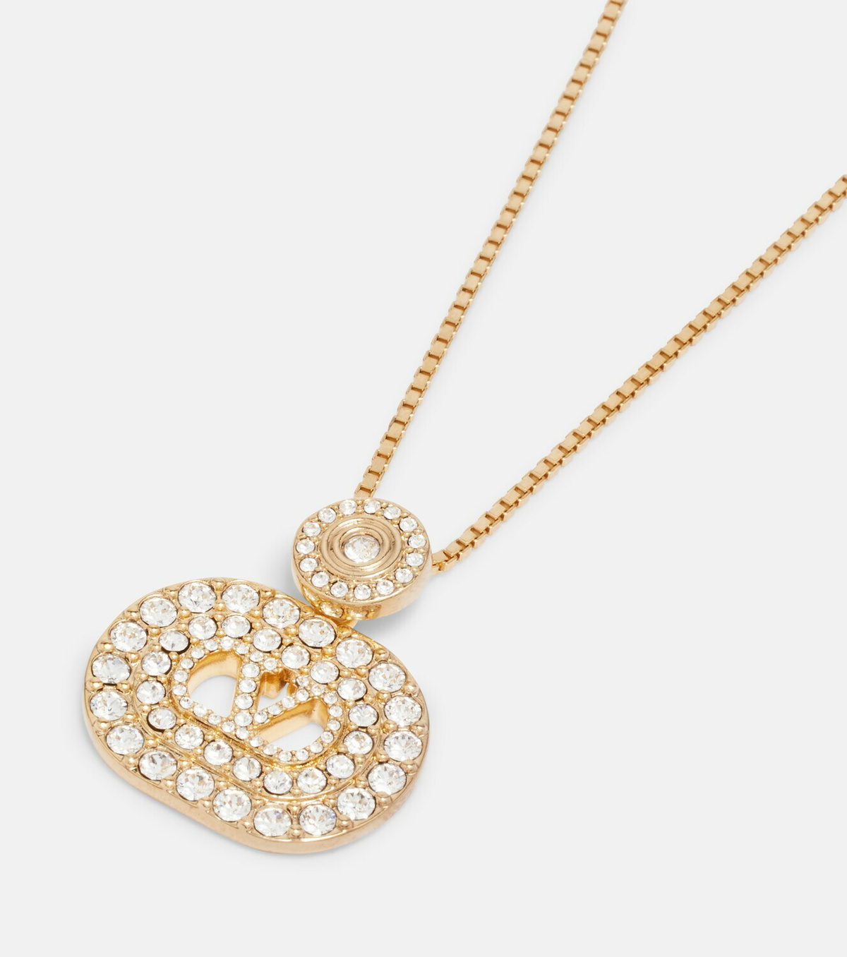 Valentino VLogo Swarovski®-embellished pendant necklace