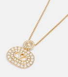 Valentino VLogo Swarovski®-embellished pendant necklace