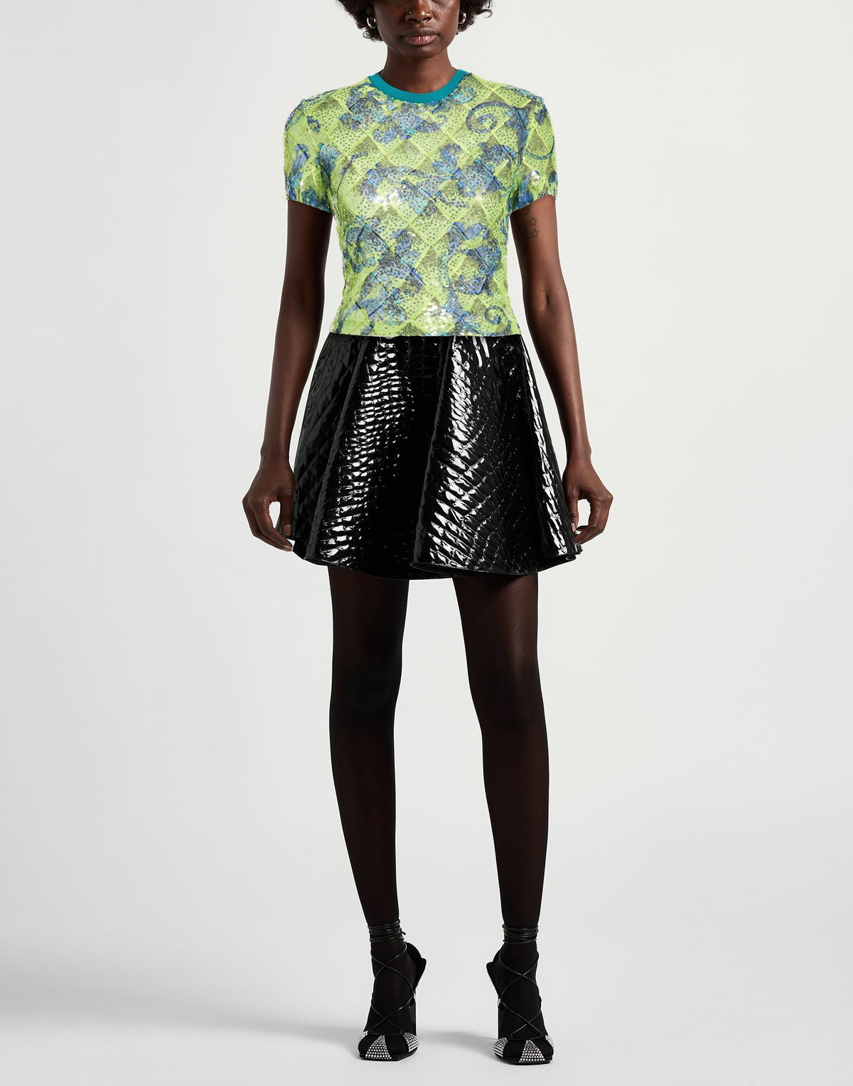 Versace Jeans Couture Womens T-shirt Lime in Green