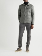 Canali - Reversible Quilted Padded Wool and Cashmere-Blend Jacket - Gray