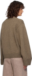 Axel Arigato Brown Memory Relaxed Cardigan