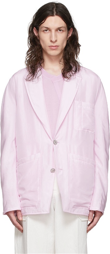 Photo: Ermenegildo Zegna Couture Pink Silk Blazer