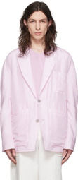 Ermenegildo Zegna Couture Pink Silk Blazer