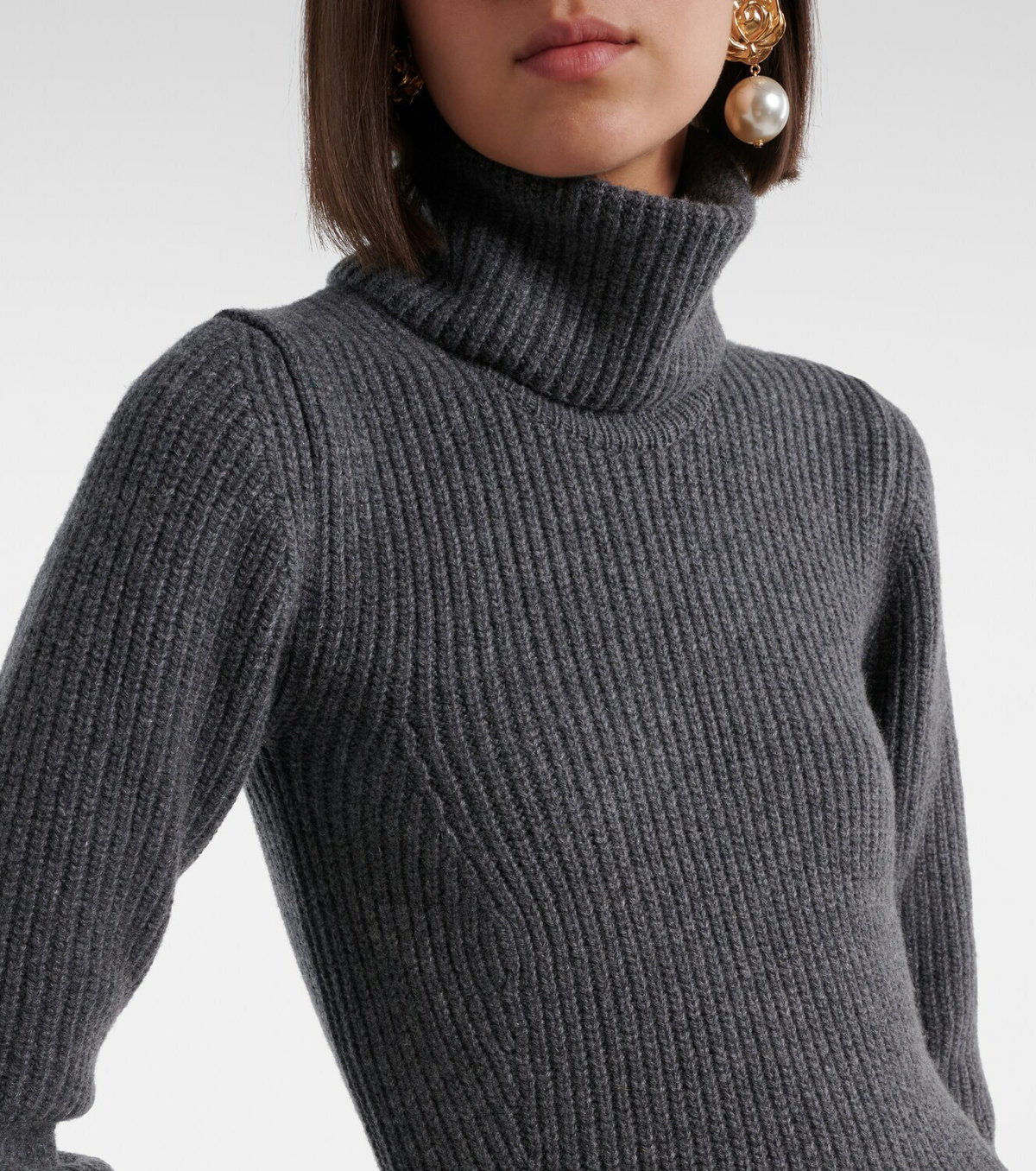 Magda Butrym Ribbed-knit cashmere minidress
