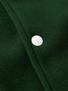 Marni - Logo-Embroidered Wool-Blend Felt and Leather Varsity Jacket - Green