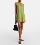 Asceno Derya checked cotton minidress