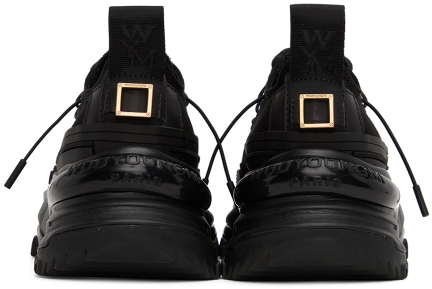Wooyoungmi Black Double Lace Low-Top Sneakers Wooyoungmi