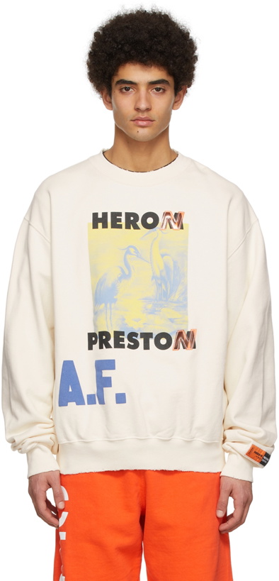Photo: Heron Preston Off-White Cotton Sweatshirt