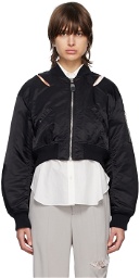 Undercover Black Knotted Bomber Jacket