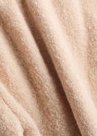 Crush Cashmere Bob Hooded Bouclé Mohair Jumper Beige