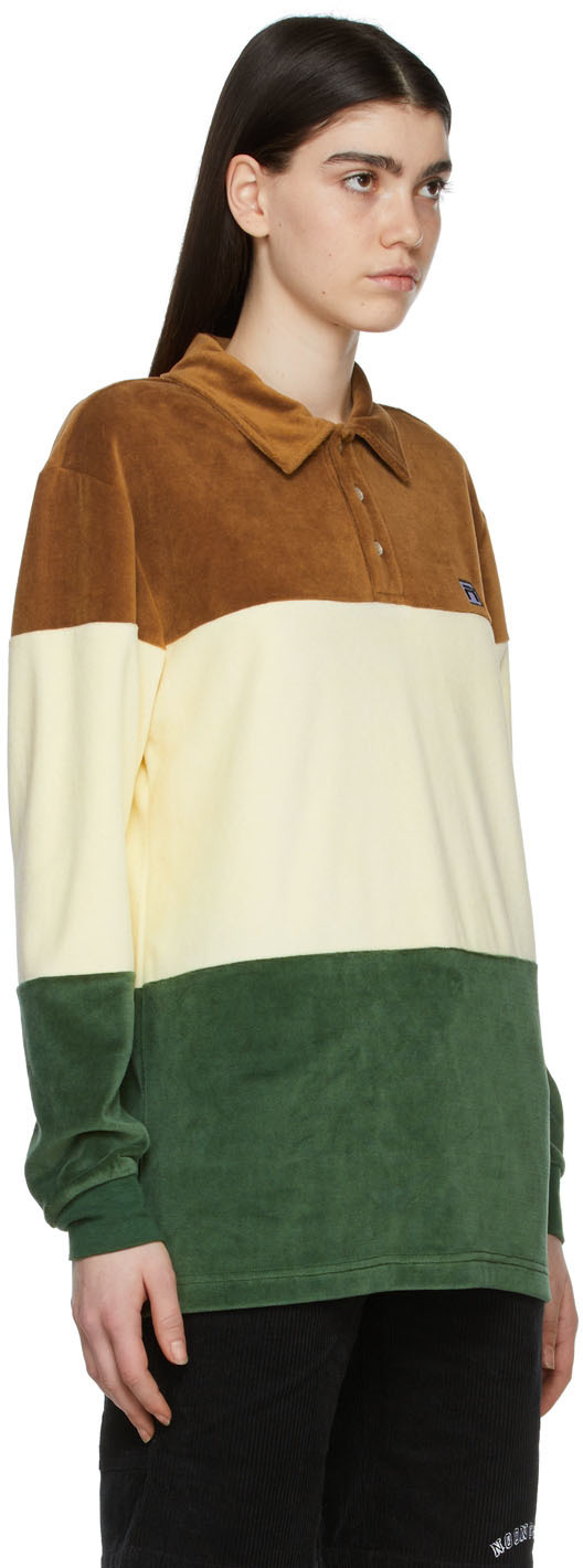 Noon Goons Off-White & Green Cotton Polo
