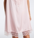 Simone Rocha Lace-trimmed satin slip dress