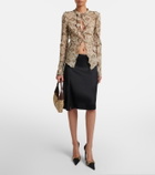 Gucci Snake-print silk blouse