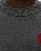 Ami Paris Red Ami De Coeur Sweater Grey - Mens - Pullovers