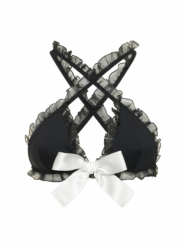 Photo: GIAMBATTISTA VALLI Ruffle Crossed Bikini Top