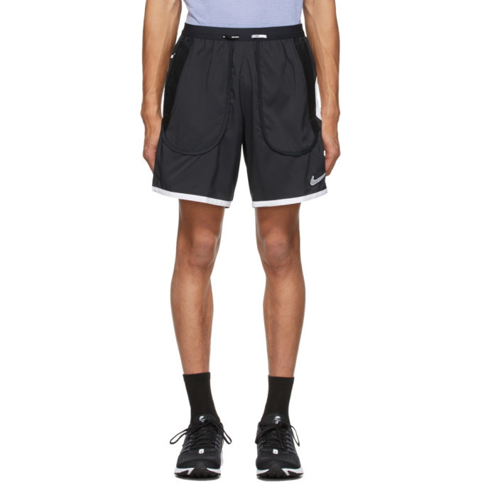 Photo: Nike Black and White Flex Stride Wild Run Shorts