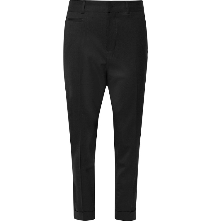 Photo: Club Monaco - Black Slim-Fit Tapered Stretch-Wool Twill Trousers - Black