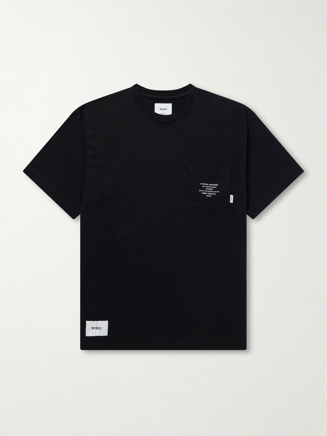 WTAPS - Logo-Appliquéd Printed Cotton-Jersey T-Shirt - Black