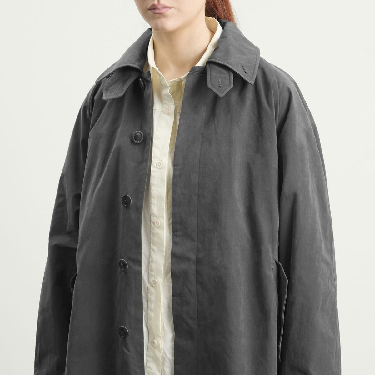YMC Women's Runner Trench Coat in Grey