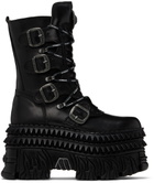 VETEMENTS Black New Rock Edition Lace Up Boots