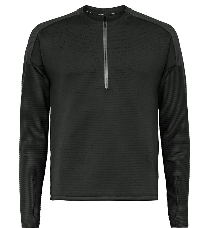 Photo: Nike Running - Tech Pack Ribbed Stretch-Jersey Half-Zip Top - Black