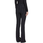 3.1 Phillip Lim Navy Striped Side Zip Trousers